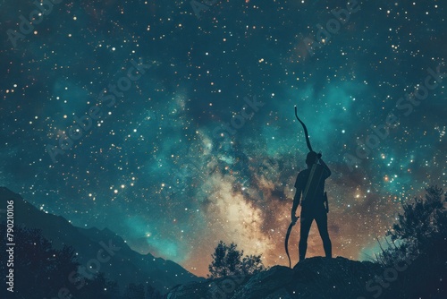 Sagittarius aims his arrow towards the stars, a fearless explorer charting new territories in the infinite expanse of the cosmos.