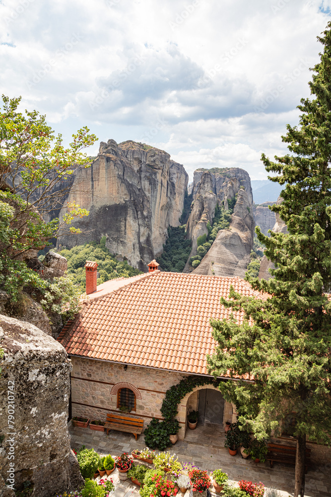 Greek monasteries on the top of the mountain, Meteora