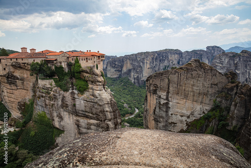 Greek monasteries on the top of the mountain, Meteora