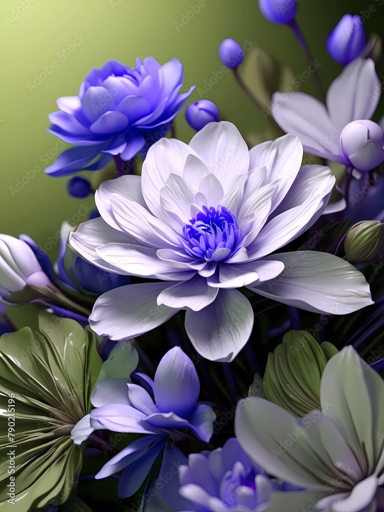 Beautiful abstract 3d elegant close up flowers background Beautiful abstract 3d elegant close up flowers background