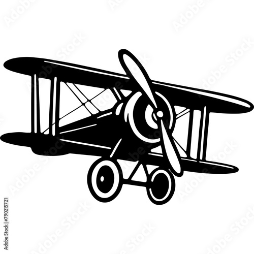 Cartoon Crop Duster Airplane 