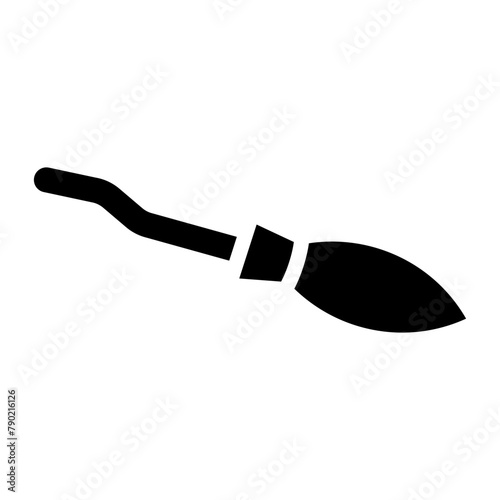 flying broomstick glyph icon