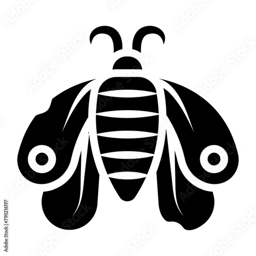 moth insect glyph icon
