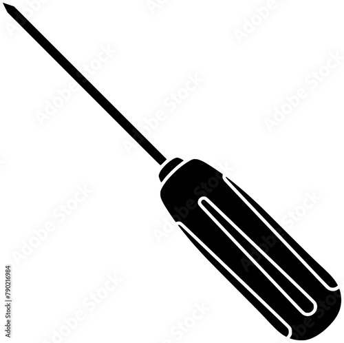 awl illustration tool silhouette work logo labor icon industry outline construction equipment technology worker manual industrial black repair safety shape professional drill job for vector graphic