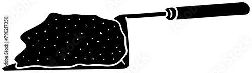 construction illustration cement silhouette trowel logo worker icon mortar outline builder site industry equipment concrete labor black house build shape work brick repair for vector graphic