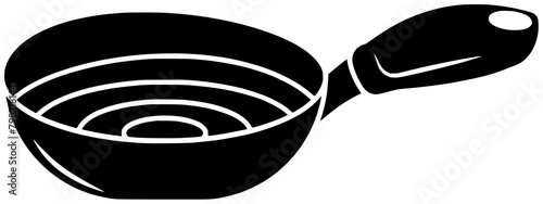 kitchen illustration equipment silhouette cooking logo pan icon utensil outline wok food cook kitchenware pot steel black metal restaurant shape dinner spoon flat for vector graphic background