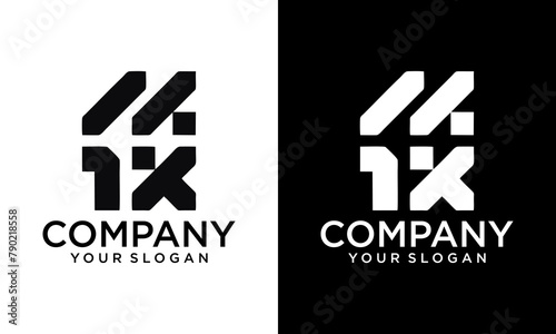 Initial MX Letter Logo Design Monogram Icon Vector Template.VX logo rounded