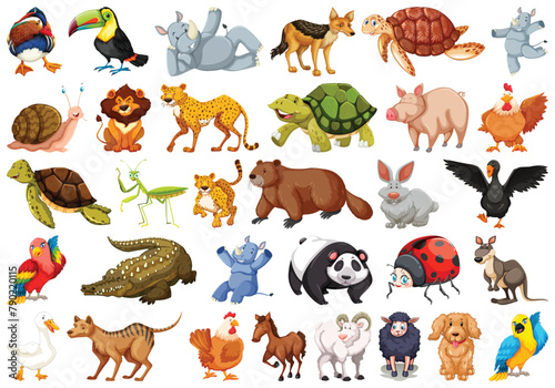 set of animals. Many forest animals. © NewVEc