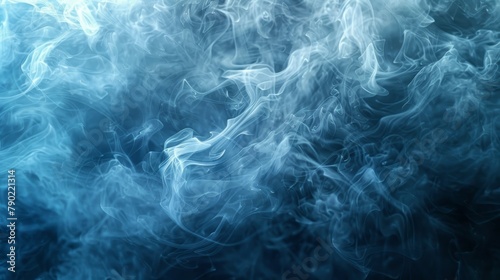 Abstract Smoky Background in Light Blue