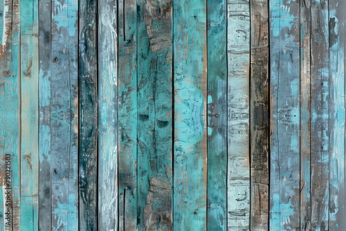 Vintage Blue Wooden Planks Texture