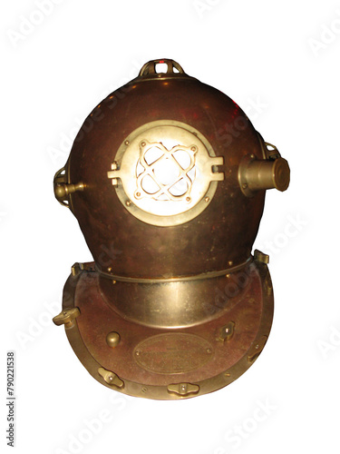 Vintage deep sea dive helmet,  metal copper brass