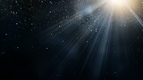 Cosmic inspiration  dark background with bright stars and light rays in space industry scene