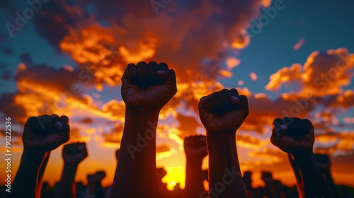 Raised Fists Black Lives Matter