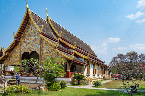 Buddhist temple, Asian culture, Chingmai, Thailand, architecture of Asia photo