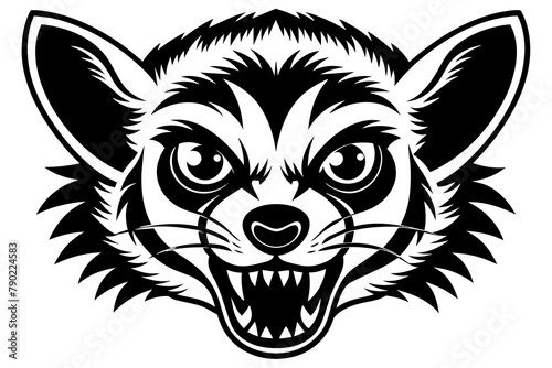 Fierce Lemur Head Icon Illustrations & Vectors