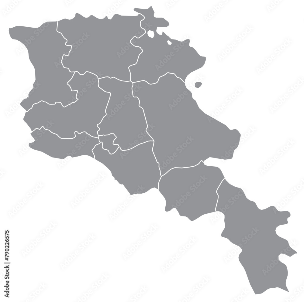 Outline of the map of Armenia