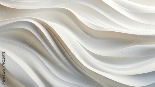 Modern minimalistic art of soft 3D waves, flowing gently