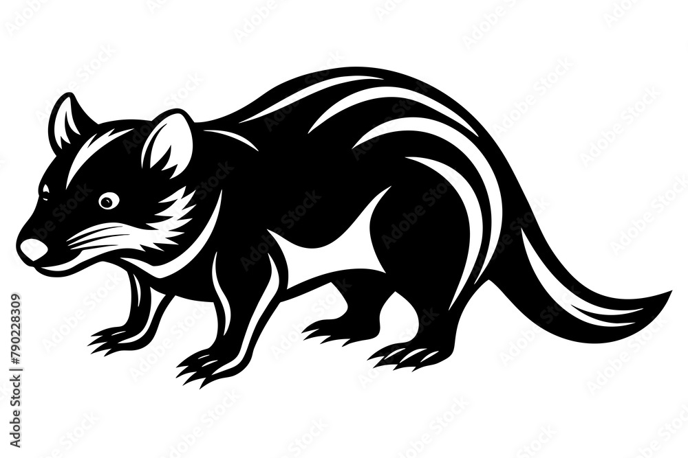 Isolated Tasmanian Devil Vector Logo on White Background Isolated Tasmanian Devil Vector Logo on White Background