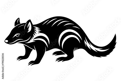 Isolated Tasmanian Devil Vector Logo on White Background photo