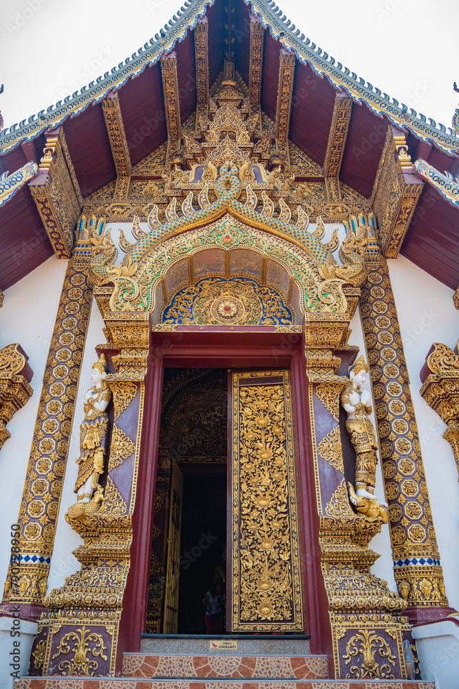 Buddhist temple, Asian culture, Chingmai, Thailand, architecture of Asia