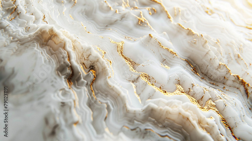 a textured marble background with a sophisticated blend of white and golden hues