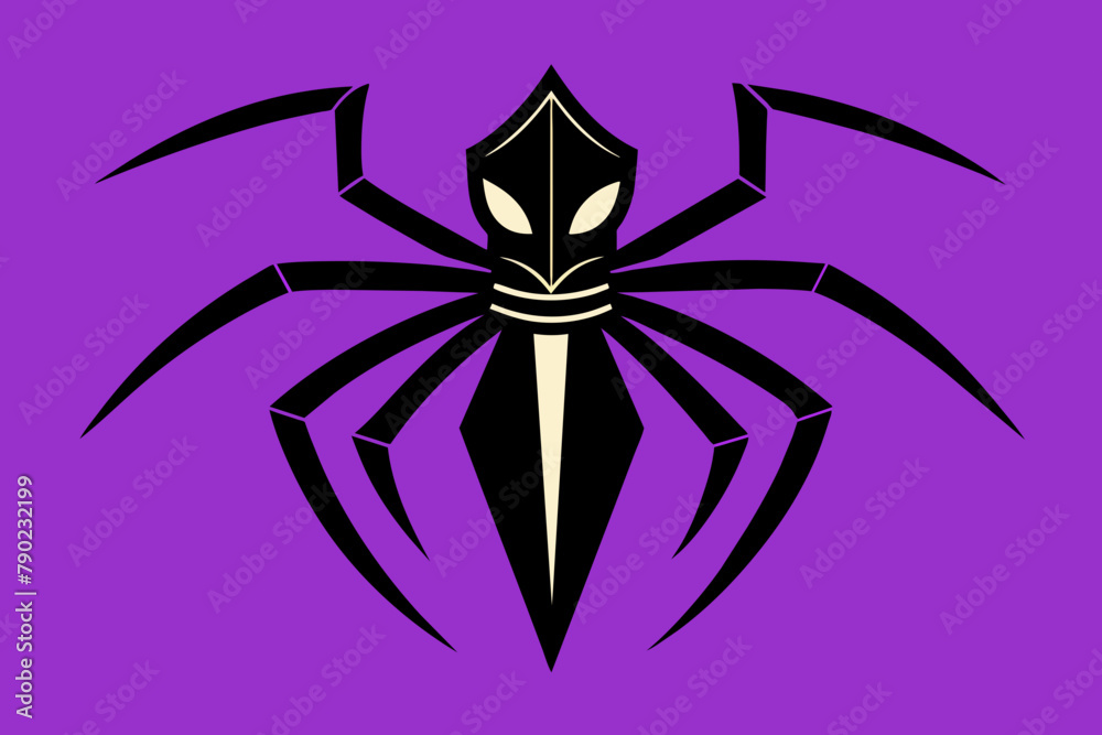 Spider-Shaped Pen Nib Icon, Front View