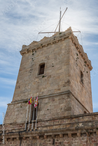 Montjuic Castle, tower, Barcelona, Catalonia, Spain