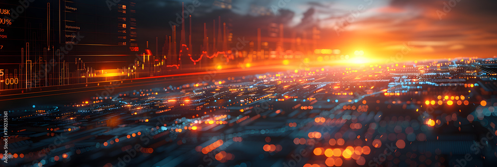 Fototapeta premium Revolutionary Digital Chart Illustrating Business Performance and Growth