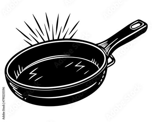 Frying pan vector illustration