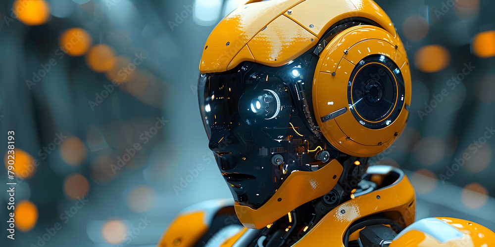 Grey High-Tech Environment for Advanced Artificial Intelligence Robots - Business Technology