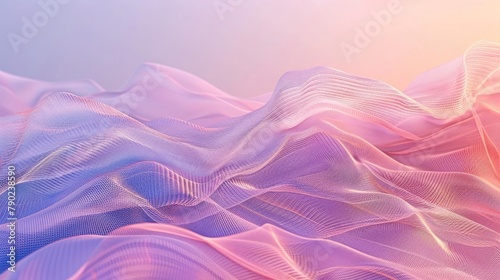 Flowing movement across a gradient background, abstract 3D waves evoke a digital ocean. 3d background abstract