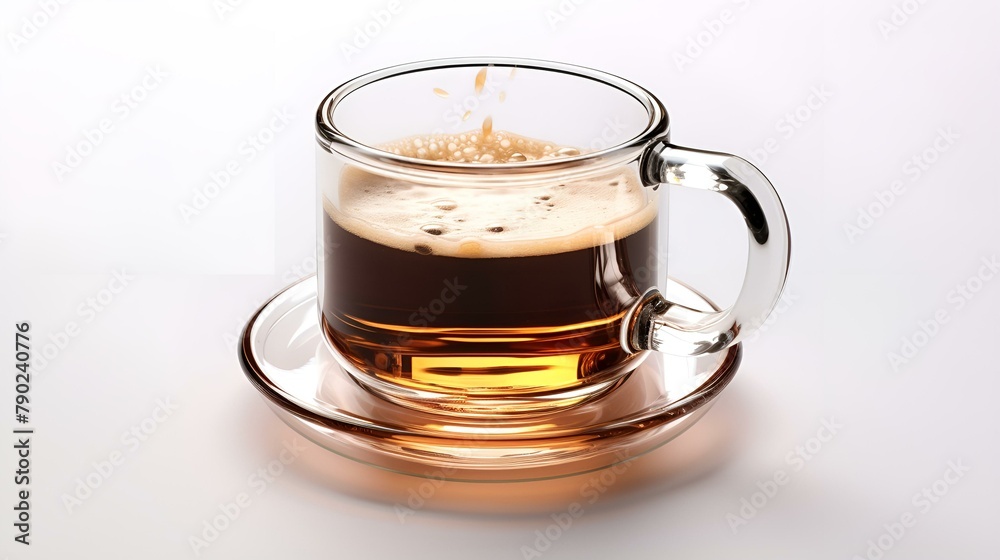 Vector illustration of a beer glass on a saucer, perfect for design projects.