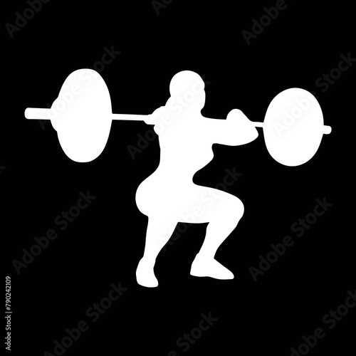 silhouette of a person lifting weights