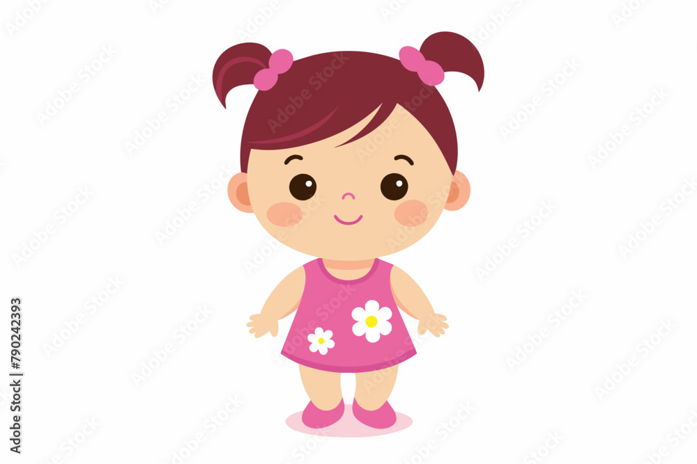 very cute baby girl, , full body, plain white background very cute baby girl, , full body, plain white background