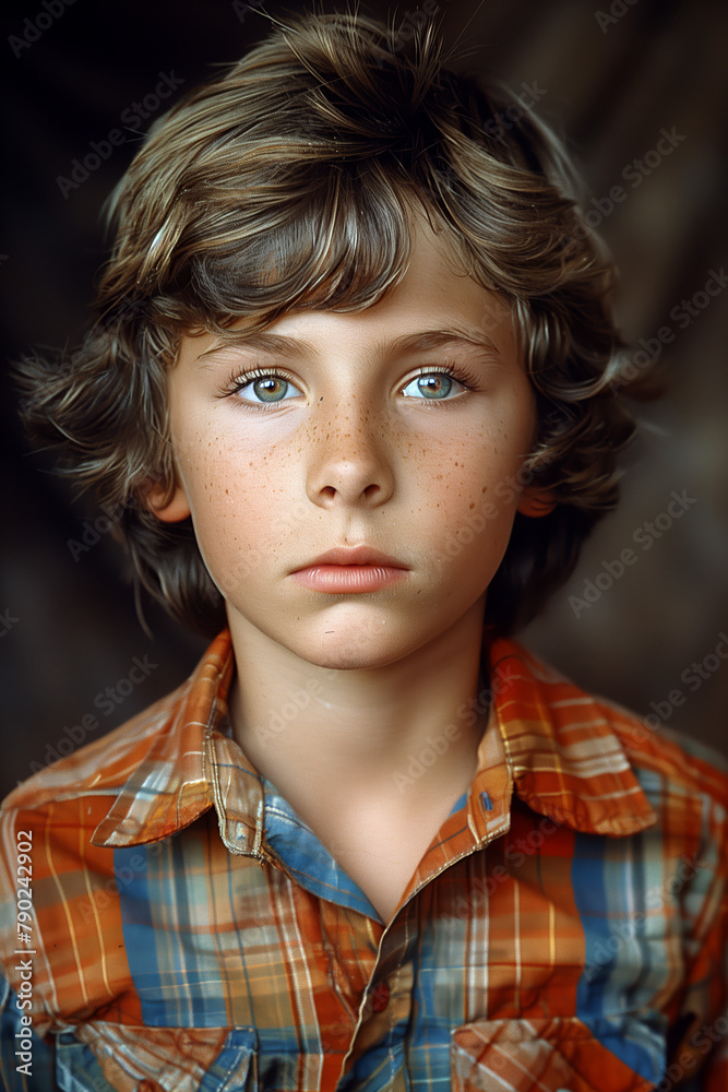 1980s style yearbook photo of a 17 year old boy. 1980s style yearbook photo of a 17 year old boy.
