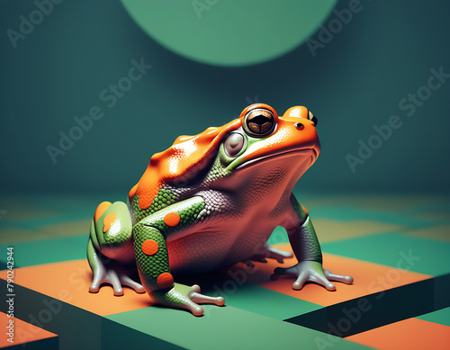 Toad animal abstract illustration