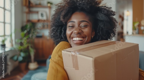 Woman Excited Receiving Package