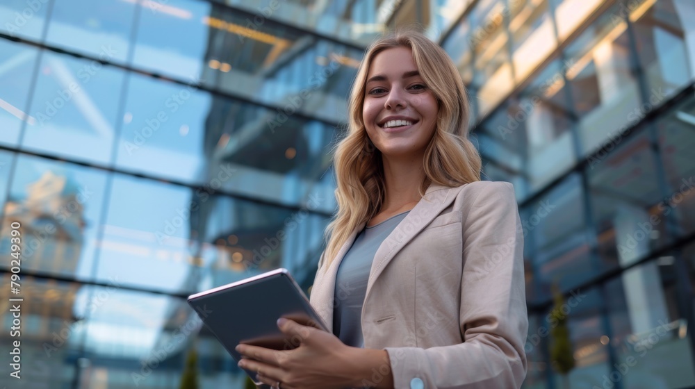 Fototapeta premium Confident Professional with Digital Tablet