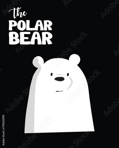 White polar bear based on We bare bears cartoon series which is a popular cartoon TV show on cartoon network.