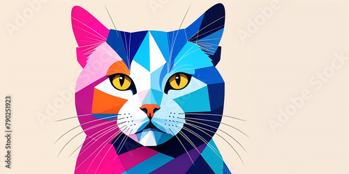Cat animal abstract illustration