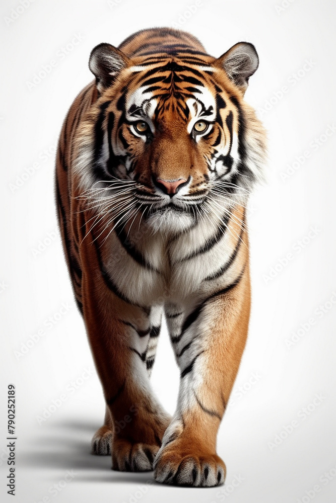 Tiger, Tigers, Tiger Cub, on White Background