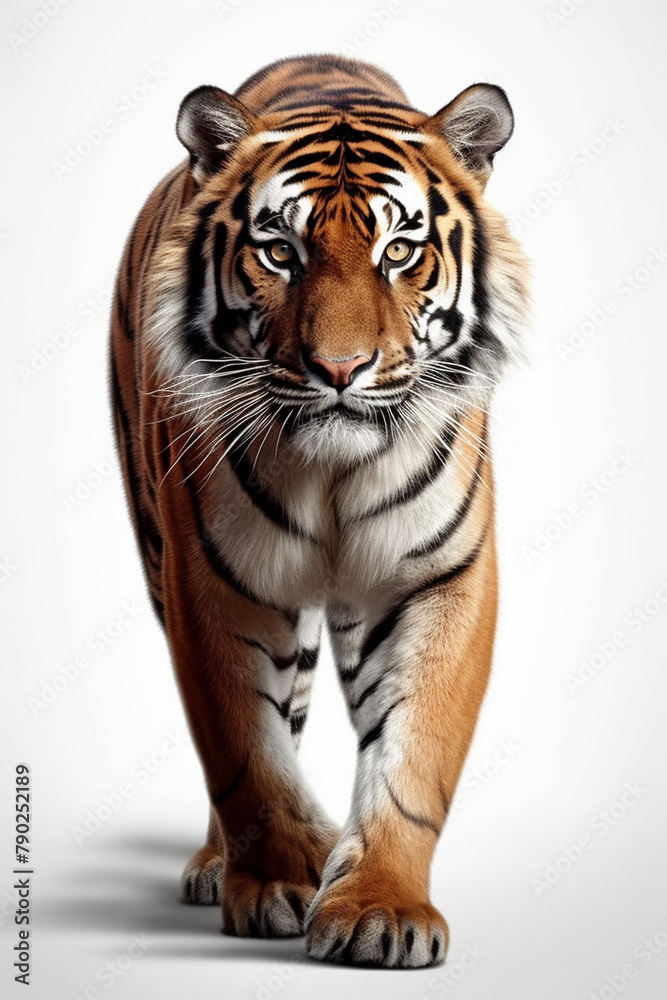 Obraz premium Tiger, Tigers, Tiger Cub, on White Background