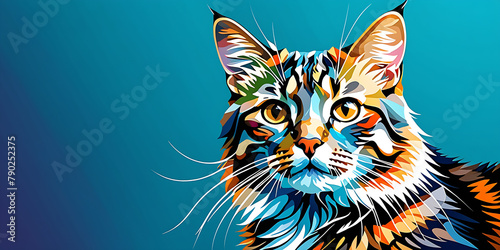 Cat animal abstract illustration