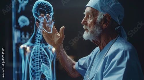Doctor Examining Digital X-Ray photo