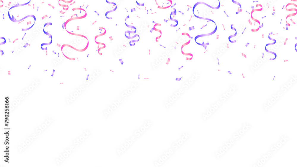 seamless background celebration pastel with pink and purple confetti for holiday or birthday party