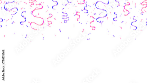seamless background celebration pastel with pink and purple confetti for holiday or birthday party © Little J