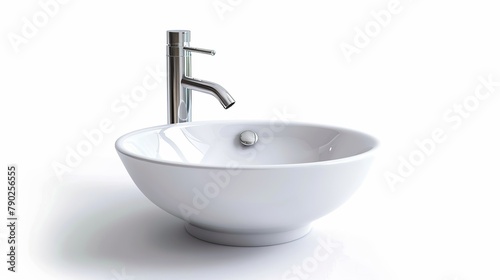 An isolated washbasin against a white background