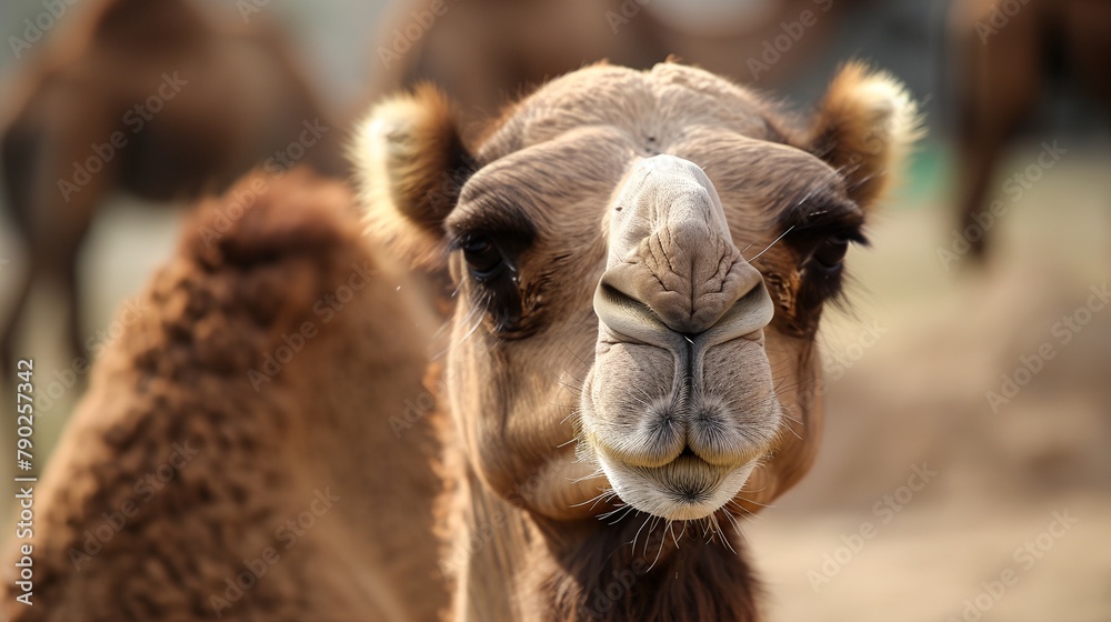 Fototapeta premium close-up portrait of a camel