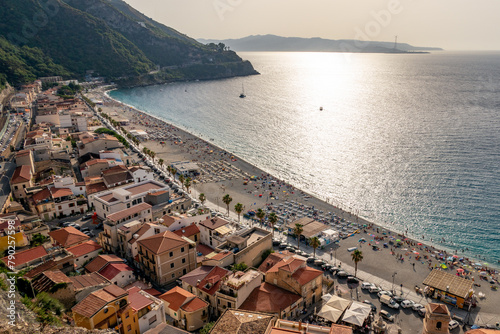 View of the beach of Scilla in the Reggio Calabria region of italy