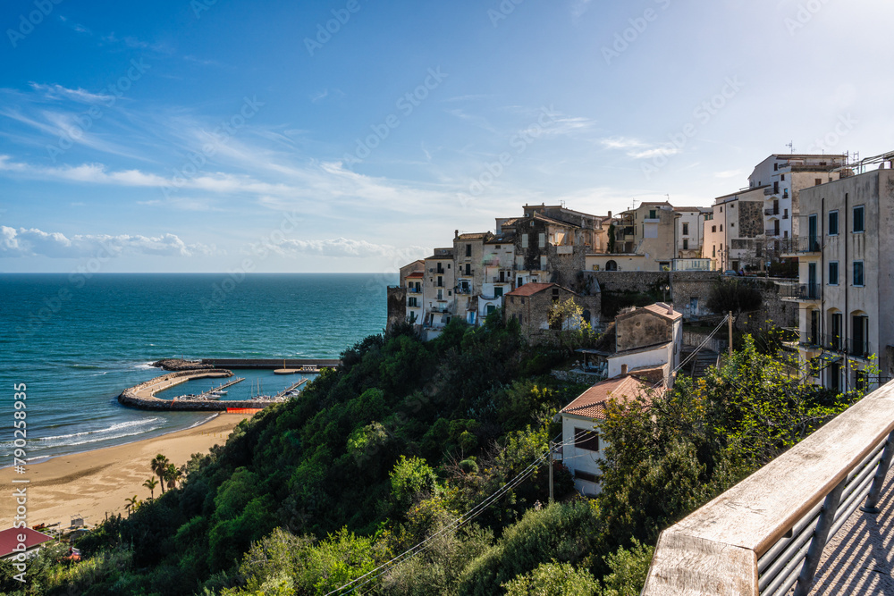 Beautiful late afternoon view in the village of Sperlonga, Lazio region of Italy.